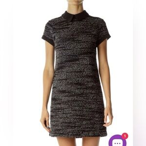 MAISON JULES Shift Dress Black Short Sleeve Above The Knee Size M